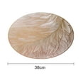 thumbnail image 5 of Sunjoy Tech Placemats PVC Table Mat Heat Resistant Round Dining Pad Feather Texture Protective Anti-Scalding Wear-Resistant Kitchen Accessories for Home Bar Dining Room, 5 of 7