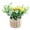 Yellow, variant on Potted Artificial Rose Flowers Fake Flowers in Woden Pot Silk Rose Flower Small Bonsai for Home Wedding Office Restaurant Table Centerpieces Decor