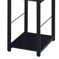 thumbnail image 4 of Writing Desk with 2 Tier Side Shelves and Tubular Metal Legs Black - Saltoro Sherpi, 4 of 5