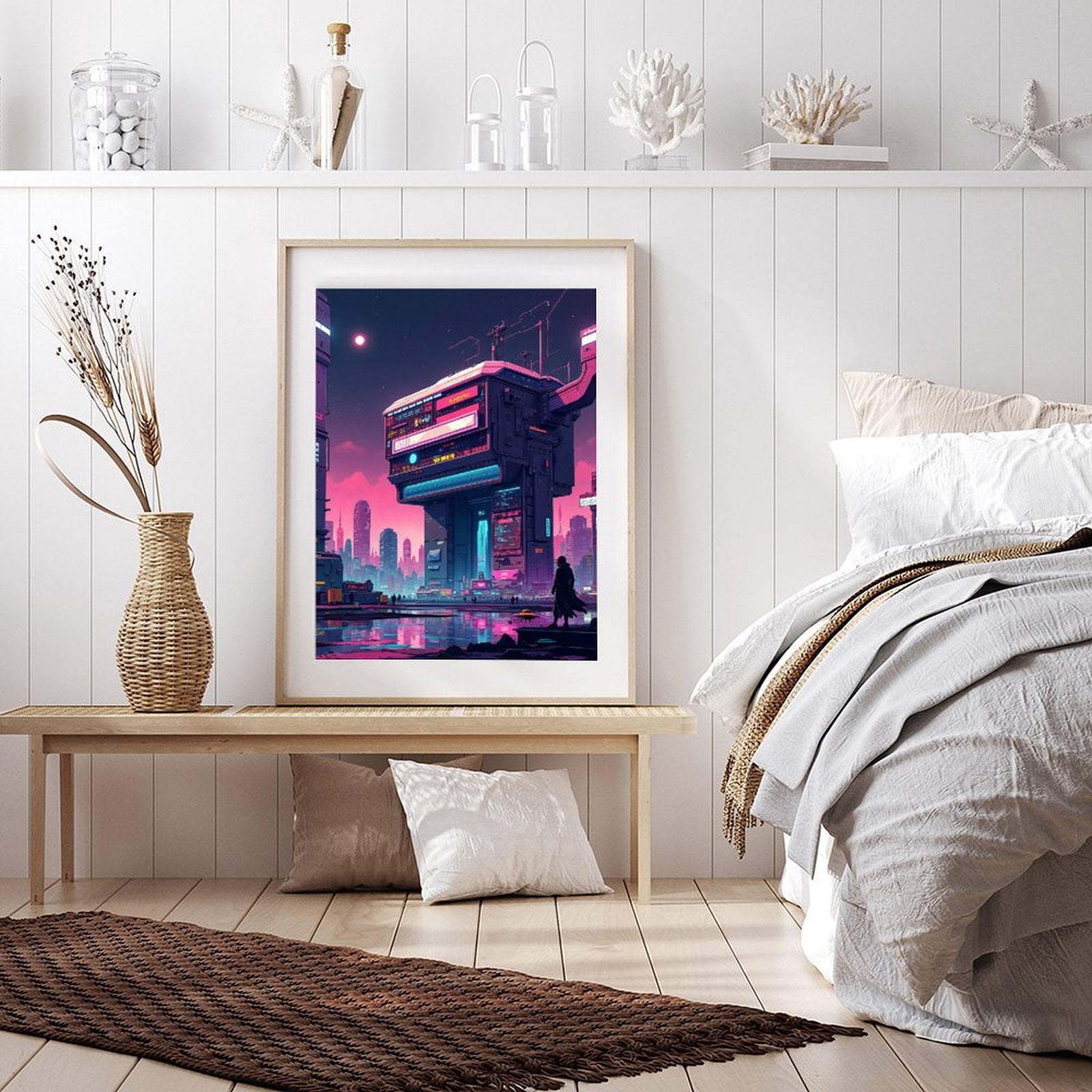 Diamond Art Kits for Adults - Cool Cyberpunk Cityscape Print No.32 5D Frameless Dimond Painting Kit for Adults Beginner, Round Diamond Kits for Home Wall Decor, Gift for Women