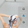 thumbnail image 5 of 12 Inch Rainfall Shower Head Solid Square Ultra Thin Chrome Top Sprayer, 5 of 16