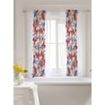 thumbnail image 3 of Blue Red 4th of July Curtains 54 Inch Length,Sheer Curtains for Bedroom Living Room Window Independence Day Flowers Red Blue Rod Pocket Drapes Kitchen Curtains Small Half Window 42"x54" 2 Panels, 3 of 6