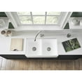 thumbnail image 3 of Gourmetier GPFA361810BCD Arcticstone 36-Inch Solid Surface White Stone Apron-Front Double Bowl Farmhouse Kitchen Sink with Strainers x 2 in Matte/Glossy White, 3 of 8