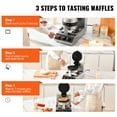 thumbnail image 5 of KFFKFF 1300W Rotatable Non-Stick Waffle Iron 120V Commerical Round Waffle Maker, 5 of 9