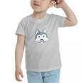 thumbnail image 3 of Cartoon Husky Dog Funny Toddler T Shirts for Boys Girls (Gray, 5/6T), 3 of 5