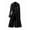 Black, variant on Trench Coat for Women Winter Coats Trench Windbreaker Fit Coat Solid Long Slim Jacket Winter Coats Khaki XXXL