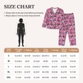 thumbnail image 3 of JUNZAN Colorful Cute French Bulldog Print Womens Pajama Sets,Long Sleeve Button Down for Women Pjs 2 piece, 3 of 7