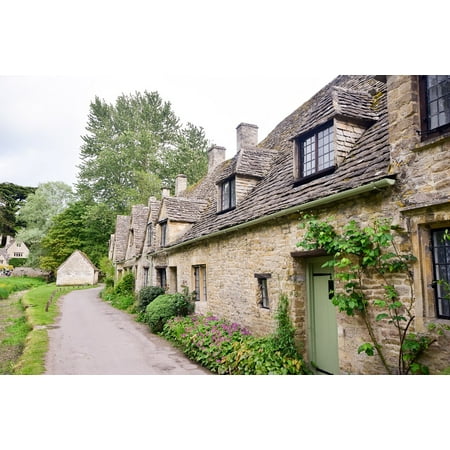 LAMINATED POSTER Cottages Cotswold Old Cottages Cottages Row Village Poster Print 24 x