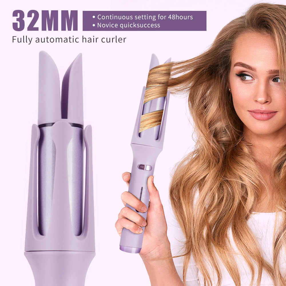 Automatic Hair Curler 32MM Big Wave Auto Rotating Ceramic Hair Roller Professional Curling Iron Hair Waver Wand Styling Tools