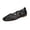 Black, variant on Womens Lace Mesh Flats Closed Round Toe Elastic Strap Breathable Lightweight Walking Shoes for Casual Summer