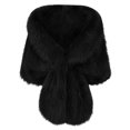 thumbnail image 5 of MESSUEN Faux Fur Shawl Wedding Shawl for Dress Cotton Scarves for Women Long Shawl Scarf for Woman Cape Coat for Women Black One Size, 5 of 8