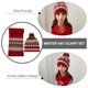 thumbnail image 4 of 1 juego 2 piezas bufanda de gorro de punto cálido conjunto de dos piezas bufanda de sombrero de Navidad para niños, 4 of 6