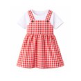 thumbnail image 2 of HILEELANG 2-7T Toddler/Little Girls Red Gingham 100% Cotton Dress Size 2T, 2 of 7