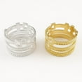 thumbnail image 3 of Fennco Styles Rope Design with Interlocking Loops Metal Napkin Rings Set of 4 – Gold Modern Chic Napkin Holders for Wedding, Holiday, Dinner Parties, and Table Décor, 3 of 4