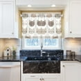 thumbnail image 5 of Yayeee Kitchen Curtains Tier Pair Light Filtering 27"x36" Rod Pocket Short Cafe Window Panel, Light Gray Cat Pattern, 5 of 7