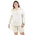 thumbnail image 4 of Set de lino camisa y short Roman Fashion /Tallas Extras, 9103 (Arena) beige 42, 4 of 6