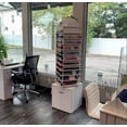 thumbnail image 3 of Sonoma White Nail Polish Display Shelf with 360 Degree Swivel, Rotate Polish Bottle Stand, Locking Cabinet, Large Salon Storage Furniture, 3 of 4