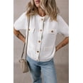 thumbnail image 1 of FOLUNSI Elevate Your Style - Gold Button Knit Top, Summer Sweater Essential, 1 of 8