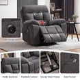 thumbnail image 4 of Bonzy Home Large Power Lift Recliner Chair with Massage and Heat for Elderly Big and Tall People, Overstuffed Wide Recliners with 2 Cup Holders, Side Pocket and USB Port, Gray, 4 of 7