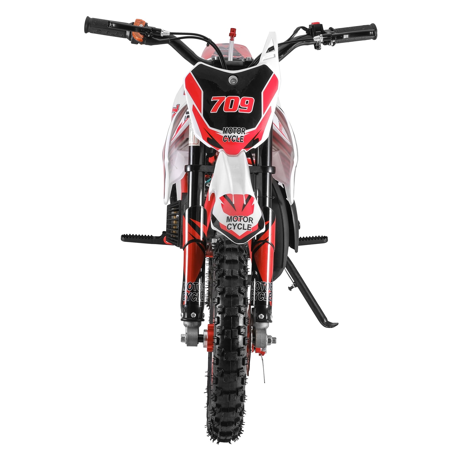 Balieda 49CC Mini Motorcycle for Kids Youths, 2-Stroke Kids Dirt Bike, Gas Power Motorbike, Miniature Kid Dirt Bike Up to 30KM/H, Trail Mini Bike Max Load 330Lbs, Gifts for Kids, Red