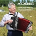 thumbnail image 2 of Rowadtim 22 Keys Accordion, 8 Bass Student Piano Accordions Suitable for Beginners and Students; Lightweight and Portable,  with  Backpack and Adjustable Straps (Gray), 2 of 7