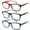 Red Black Blue, variant on 3 Pairs of Black Retro Rectangle Bifocal Reading Glasses 1.00-4.00 for men womenClassic Presbyopic Glasses Spring Hinge Readers 1.00-4.00 Strength ,Brown Black Blue,+1.75 strength