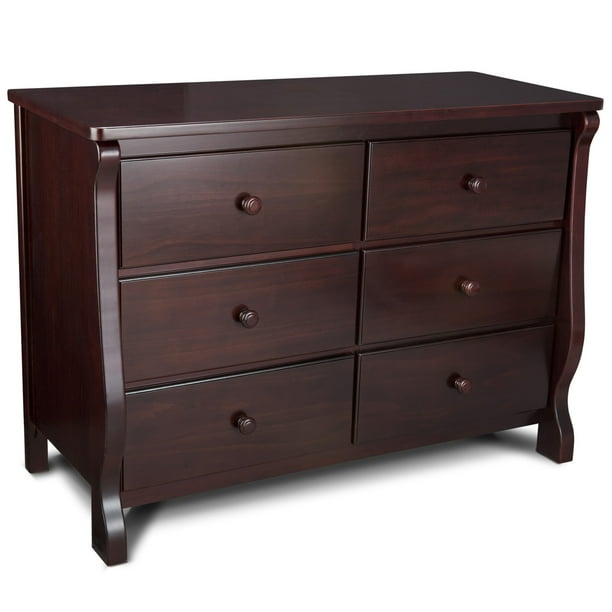 Delta Children 6 Drawer Dresser Espresso Cherry Walmart Com