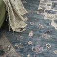 thumbnail image 4 of Nourison Brilliance Machine Washable Persian Teal Blue 4' x 6' Area Rug (4x6), 4 of 10
