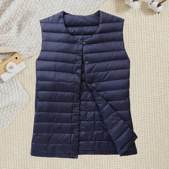 AUNVITO Women's Lightweight Down Vest Quilted Sleeveless Warm Tank Top Casual and Stylish Winter Outerwear