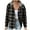 Black, variant on Womens Plaid Jackets with Hood Fashion Button Up Flannel Drawstring Hooded Cardigan Coat Loose Casual Shacket (XL, Red)