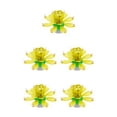 thumbnail image 1 of verishout Exquisite Rotating Flower Shaped Music Candle Wedding Birthday Cake Home Party Decorations Accessories Children Yellow 5Set, 1 of 6