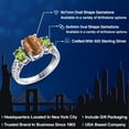 thumbnail image 2 of Gem Stone King 2.50 Ct Oval Brown Tiger Eye Green Peridot 925 Sterling Silver Ring (Size 9), 2 of 6