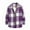 Purple, variant on Men's Warm Flannel Plaid Button Down Shirt Jacket Casual Long Sleeve Regular Fit Shirt with Two Pockets