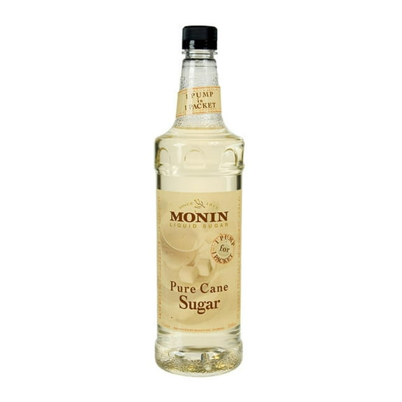Monin - Pure Cane Syrup, Pure and Sweet, Great for Coffee, Tea, and Specialty Cocktails, Gluten-Free, Non-GMO (1 Liter, 33.8 fl.oz)