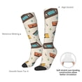 thumbnail image 6 of Fotbe Retro Vintage Tape print Women's Men's Novelty Crew Socks Cotton Socks Knee High Socks for Walking,Running,Nurses,Pregnancy, 6 of 8