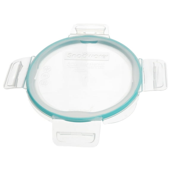 Snapware 7201R-PC 4-Cup Clear Total Solutions BPA-Free Plastic Food Storage Lid with Teal Gasket - Made in USA