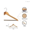 thumbnail image 3 of 30 Ganchos Para Ropa Madera Elegante Premium Antideslizantes Color Natural, 3 of 5