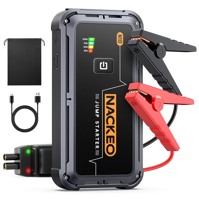 Arrancador de batería para auto NACKEO 5000A 12V gasolina 9L diésel 8.5L
