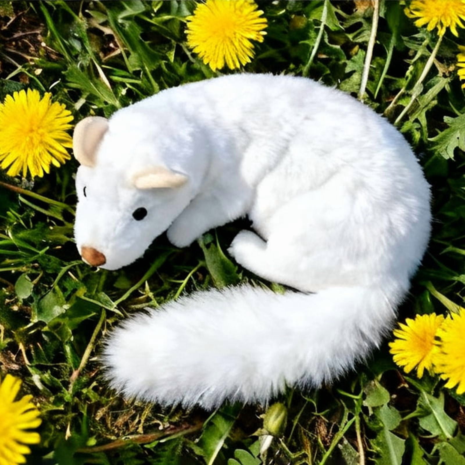 48cm Squeaky Ferret-Shaped Pet Toy, Double-Layer Stuffing-Free Plush Chew Toy for Dogs & Cats, Built-in Airbag Interactive Bite Toy for All Pet Sizes