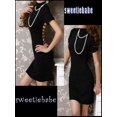 thumbnail image 3 of Sweeteibabe V20 Robe de Cocktail/Clubwear/Prom Mini Noire S, 3 of 4