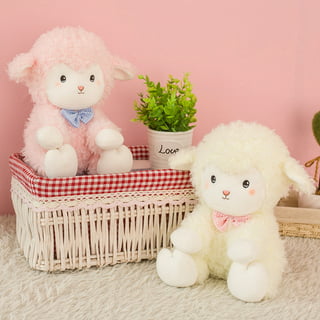 Surakey 9 Soft Toys Cute Sheep as Small Gifts Fluffy Plush Animal Stuffed  Dolls for Birthday Present White 