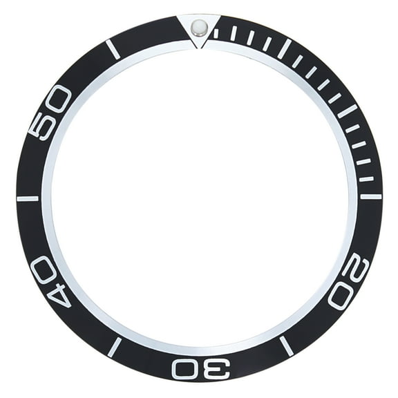 ALLUMINUM BEZEL INSERT FOR 44MM CASIO MDV-106-1AV DIVER 200M WATCH QUARTZ BLACK