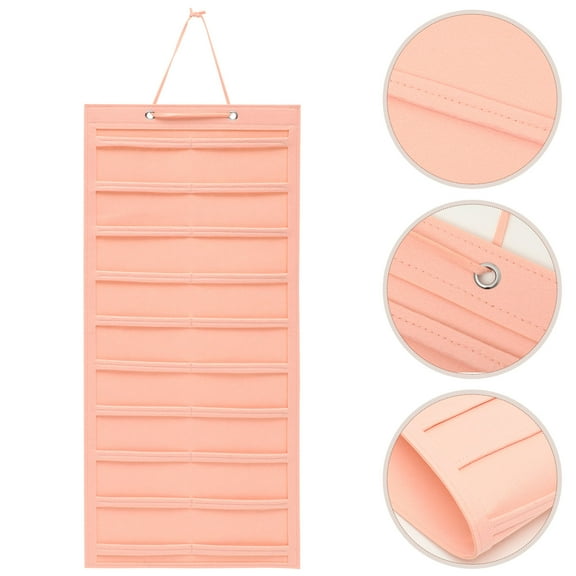 IBASETOY Girls Bow Organizer Hair Bow Hanging Organizer Pink Felt Easy Access to Hair Accessories 1Pcs