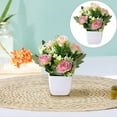 thumbnail image 2 of Fake Flowers Clearance! Multi Color Rose Flower Artificial Potted Plant Artificial Bonsai Potted Flower Home Garden Table Room Decoration, 2 of 9