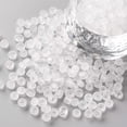 thumbnail image 1 of Glass Seed Beads Frosted Colors Round White 4mm Hole: 1~1.5mm about 1000pcs/100g, 1 of 5