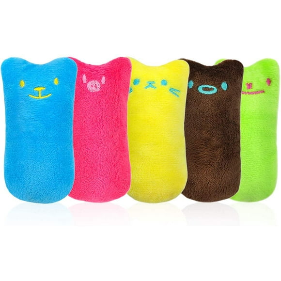 Jouet en Peluche Cataire Jouets Chat Herbe à Chat,Pet Supplies Chat à Mâcher et à Nettoyer Les Dents,Jouets Naturels pour Chat pour Tous Les Chats et Chatons Appropriés (5 Couleurs)