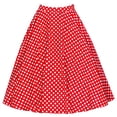 thumbnail image 4 of Kaemgyyd Skirts for Women Plus Size High Waist A-Line Flared Cocktail Skirt Vintage Ruffle Solid Color Party Skirt, 4 of 4