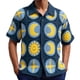 thumbnail image 2 of Ceisia Men's Sun Moon Star Patchwork Open Knit Short Sleeve Cardigan Casual Summer Top Multicolor XL Gifts, 2 of 9