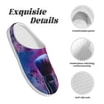 thumbnail image 5 of Wukai Color Explosion Makeup Brush Print Women's Indoor Bedroom Slipper Slip On Shoes, Unisex House Shoes with Anti-Skid Sole for Men, Gift for Women Men-13, 5 of 7