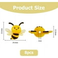 thumbnail image 2 of Hobbspring 8Pcs Silicone Focal Beads Bees Yellow 25.5x29.5x13.5mm Hole: 2mm, 2 of 7